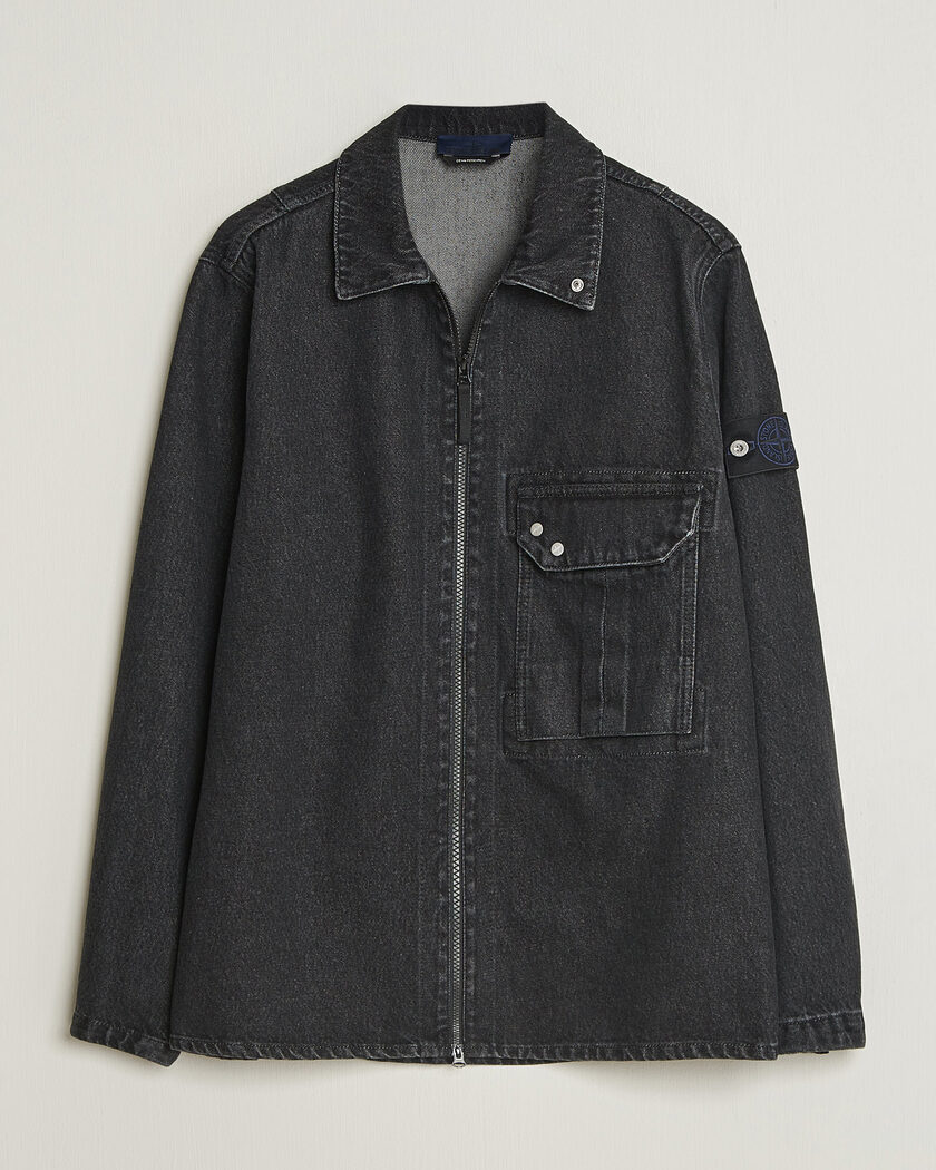 Stone Island Denim Overshirt Black Medium Wash – Noir