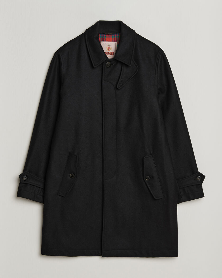 Baracuta G10 Melton Wool Coat Black – Zwart