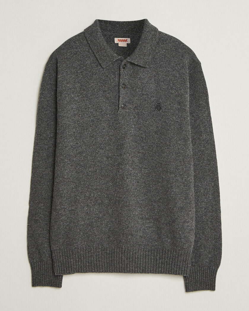 Baracuta Shetland Polo Mid Grey – Grijs