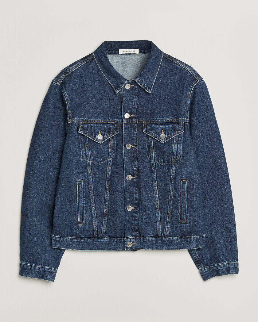 Sunflower Trucker Denim Jacket Blue Wash – Blauw