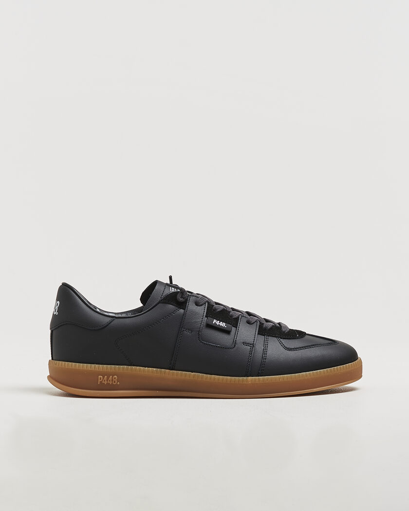 P448 Monza Leather/Suede Sneaker Black – Zwart