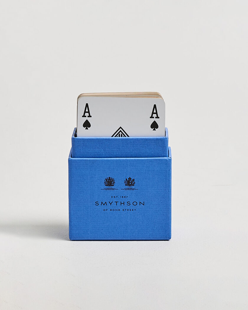 Smythson Playing Card Nile Blue – Blauw