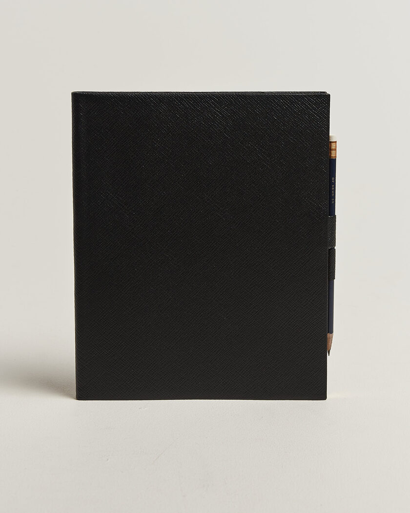 Smythson Pastegrain Sketchbook Black – Zwart
