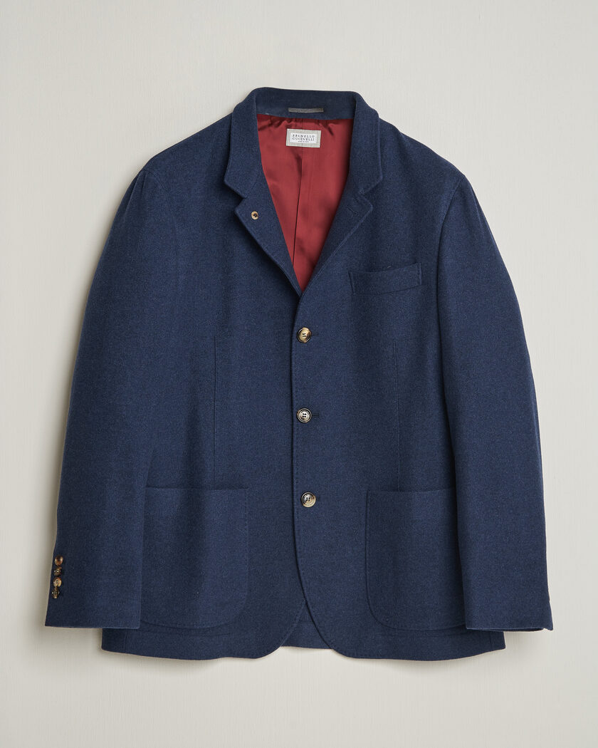 Brunello Cucinelli Cashmere City Jacket Navy – Bleu