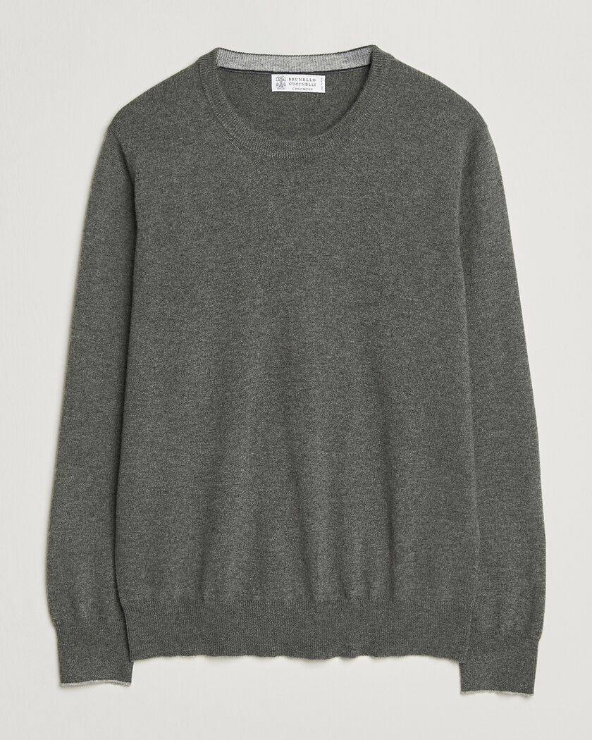 Brunello Cucinelli 2 Ply Cashmere Pullover Forest Green – Vert
