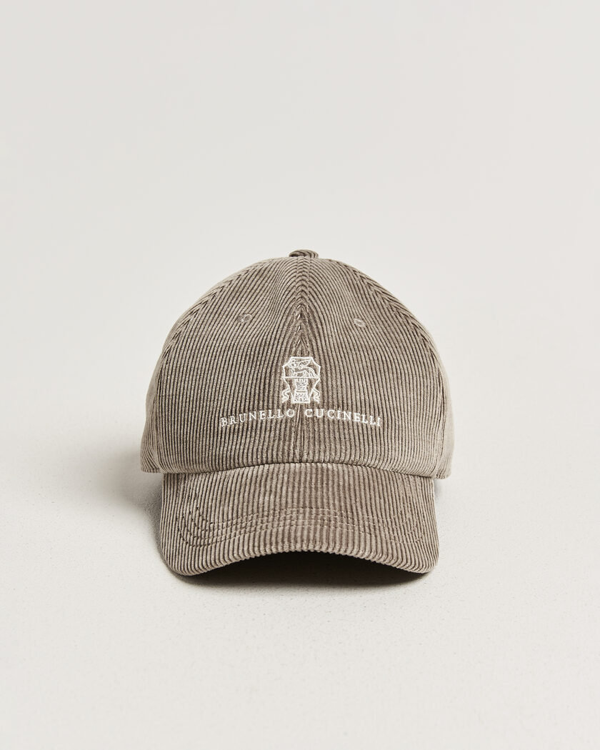 Brunello Cucinelli Corduroy Baseball Cap Taupe – Beige