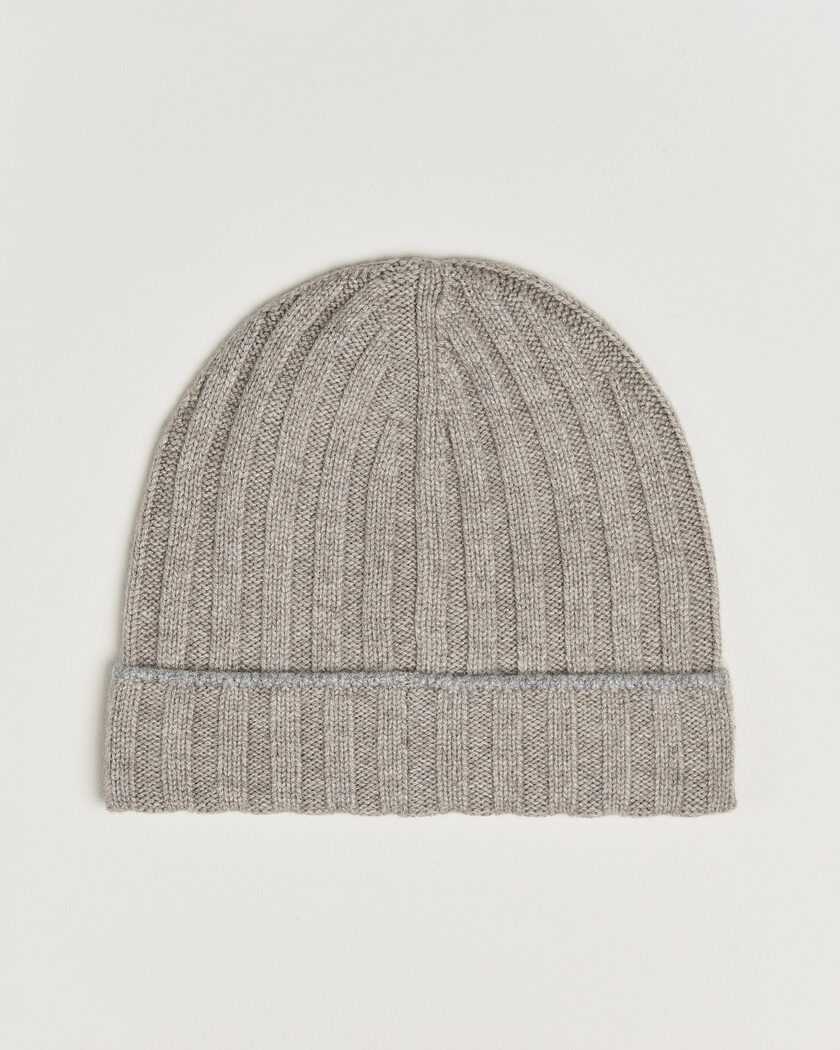 Brunello Cucinelli Cashmere Beanie Rock – Gris