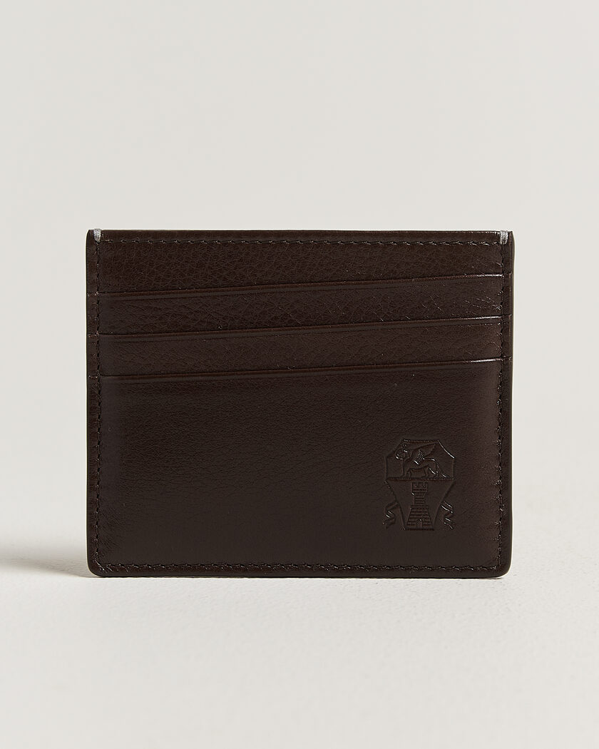 Brunello Cucinelli Grain Leather Card Holder Dark Brown – Bruin