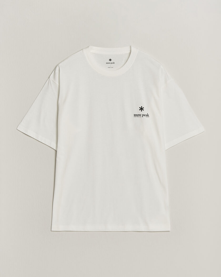 Snow Peak Soft Cotton Relaxed Logo T-Shirt Off White – Wit