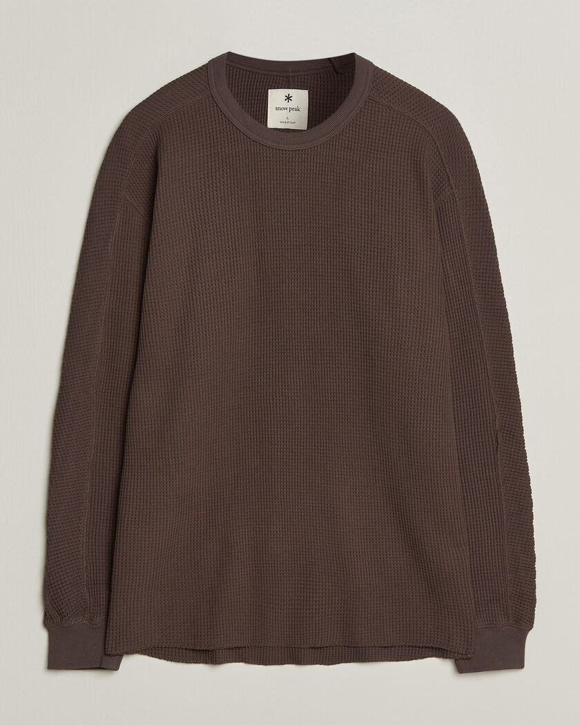 Snow Peak Heavyweight Waffle Pullover Dark Brown – Bruin