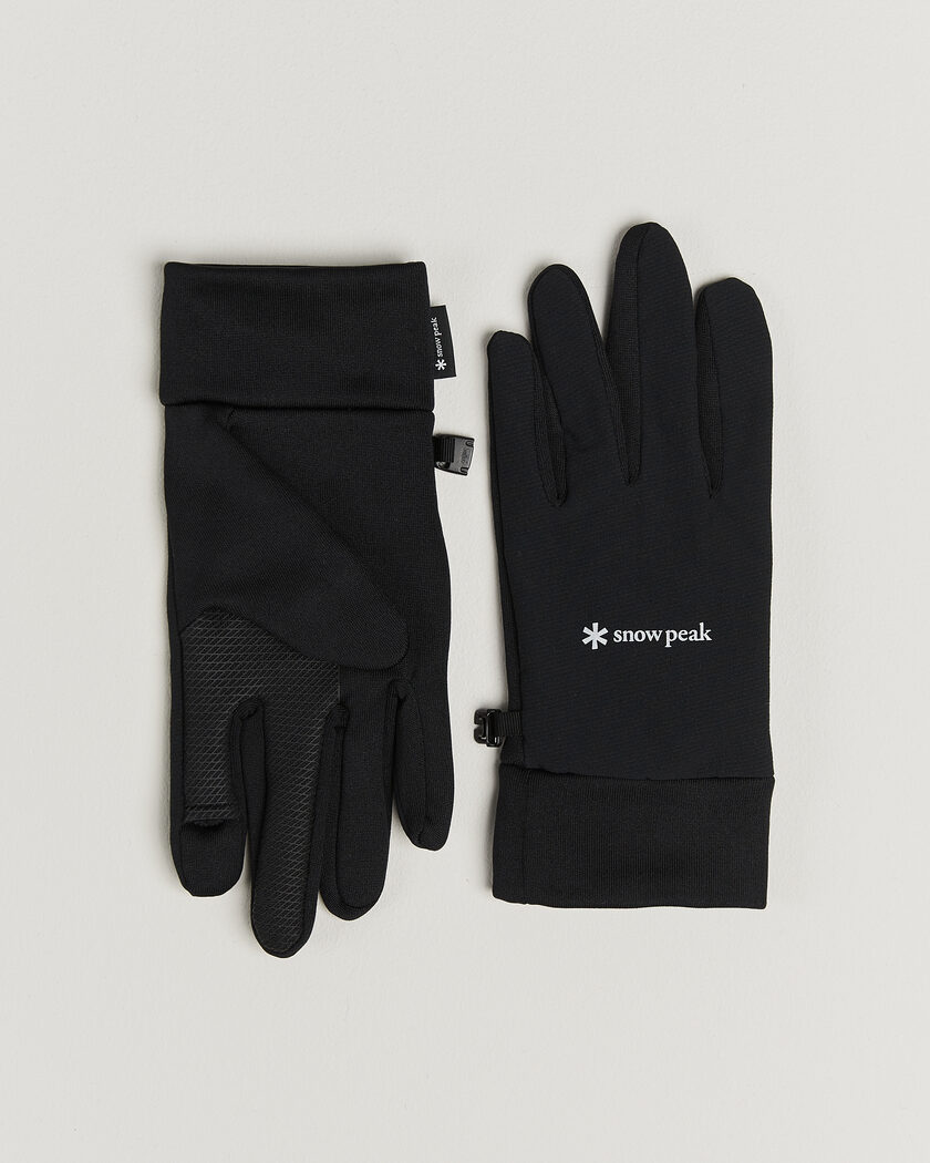 Snow Peak Polartec Power Stretch Gloves Black – Zwart