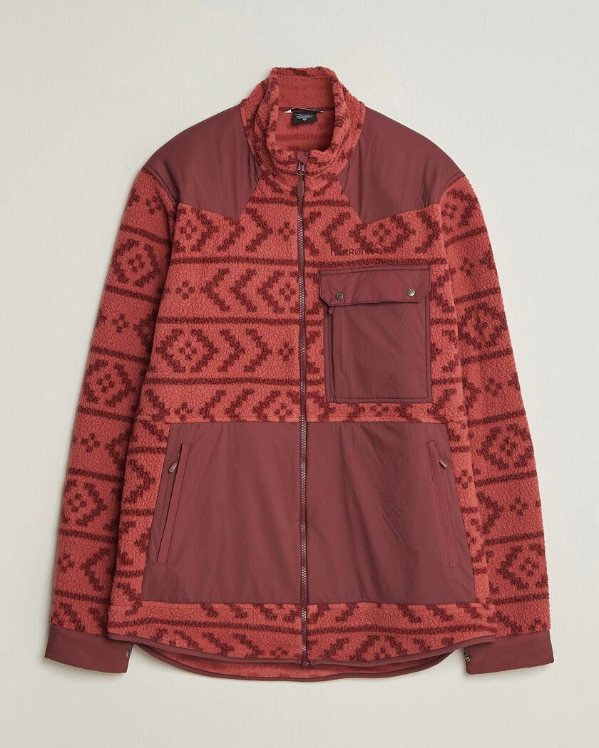 Norrøna Tamok Warm3 Fleece Jacket Cowhide – Rood