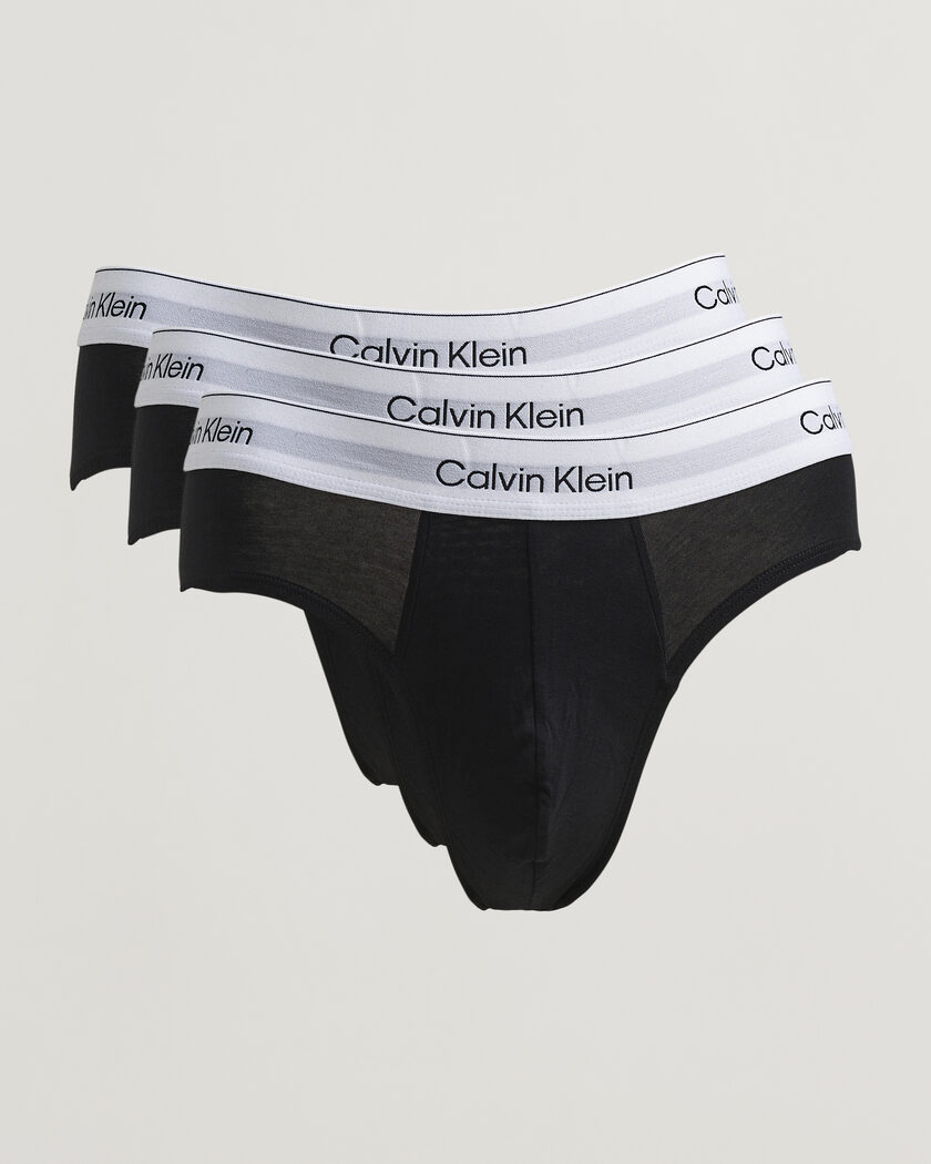 Calvin Klein 3-Pack Icon Cotton Stretch Hip Brief Black – Zwart
