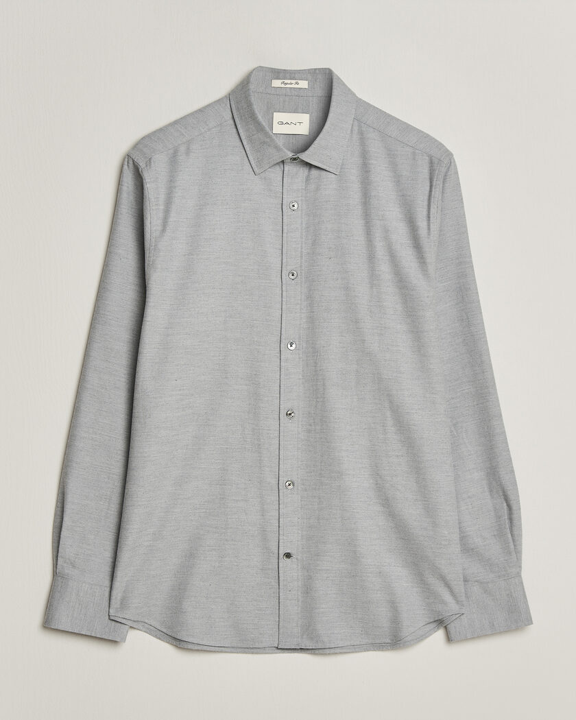 Gant Regular Fit Flannel Shirt Grey Melange – Grijs
