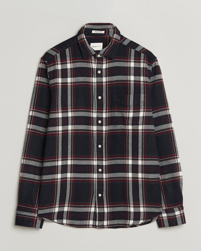 Gant Regular Fit Flannel Checked Overshirt Evening Blue – Bleu