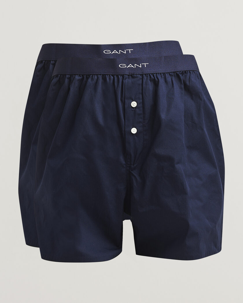 Gant 2-Pack Woven Boxer Shorts Evening Blue – Bleu