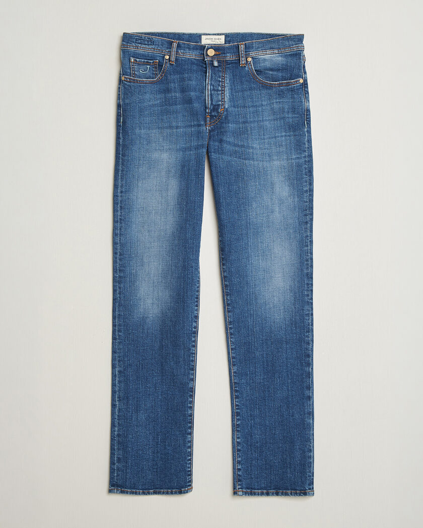 Jacob Cohën Edos Regular Straight Fit Jeans Mid Blue – Blauw