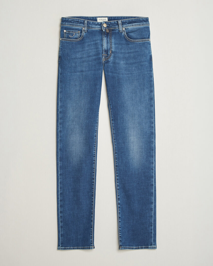 Jacob Cohën Bard Fast Slim Fit Stretch Jeans Mid Blue – Blauw