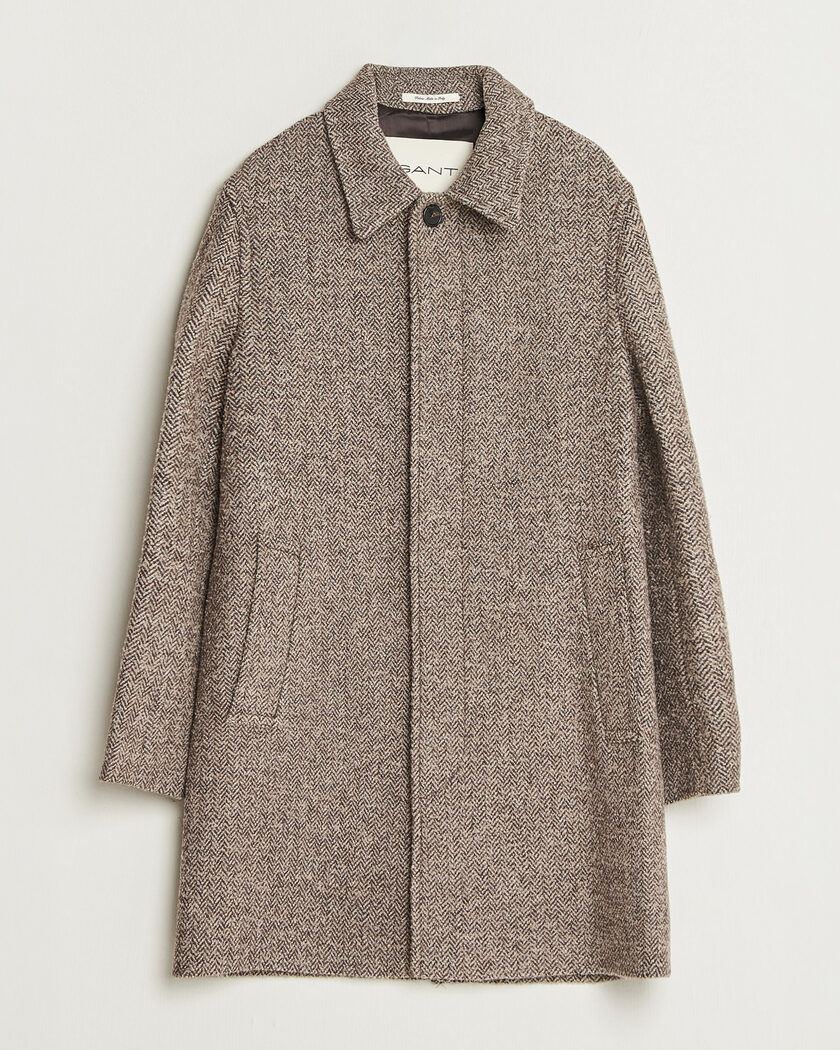 Gant Wool Car Coat Mist Taupe – Bruin