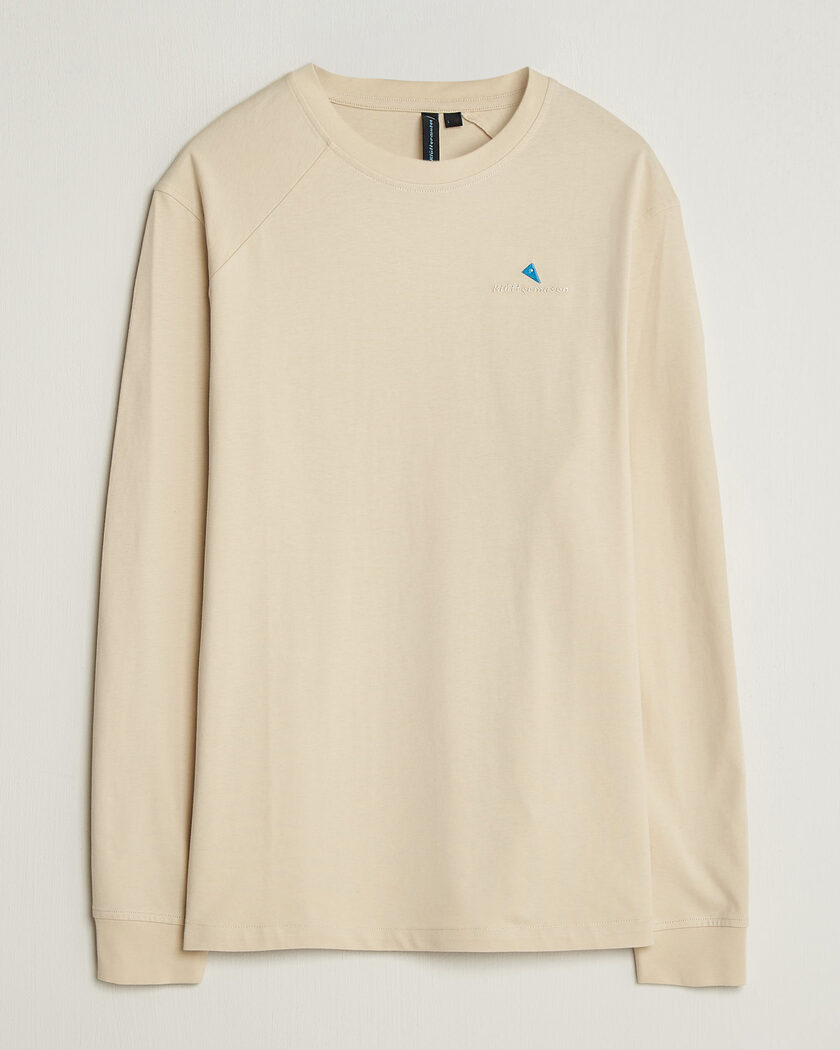 Klättermusen Root Long Sleeve Logo T-Shirt Clay – Blanc