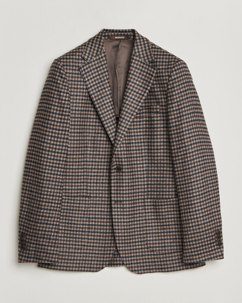 Morris Soft Check Blazer Brown – Marron