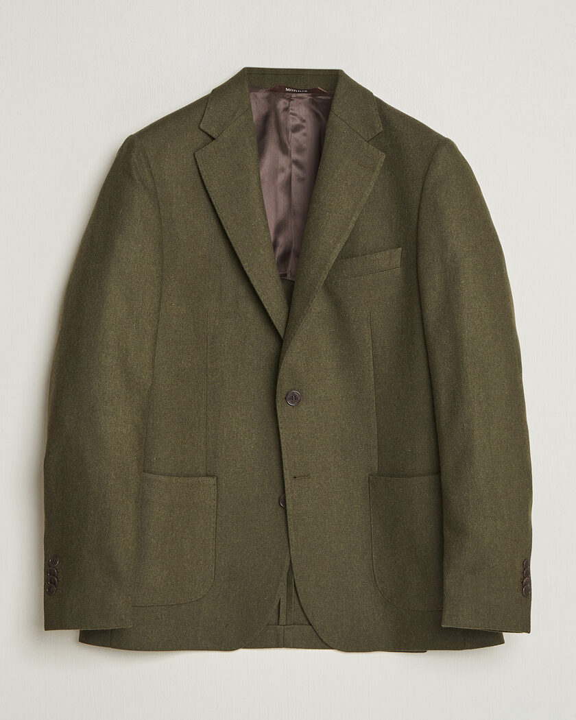 Morris Flannel Suit Blazer Green – Vert