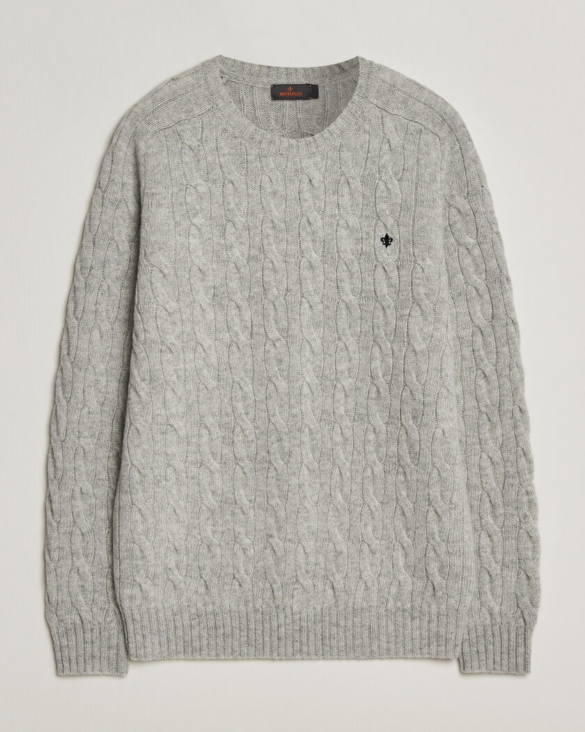 Morris Archard Cable Sweater Grey – Grijs