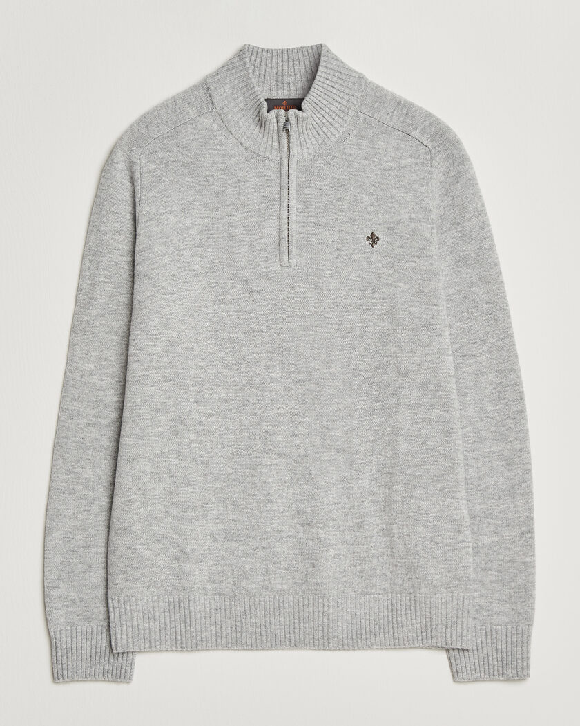 Morris Hertford Lambswool Half Zip Grey – Gris