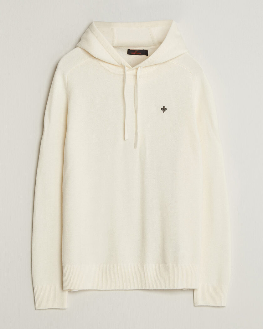 Morris Hertford Lambswool Hoodie Off White – Wit