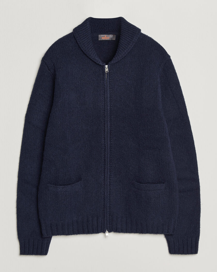 Morris Boyd Zip Cardigan Navy – Bleu