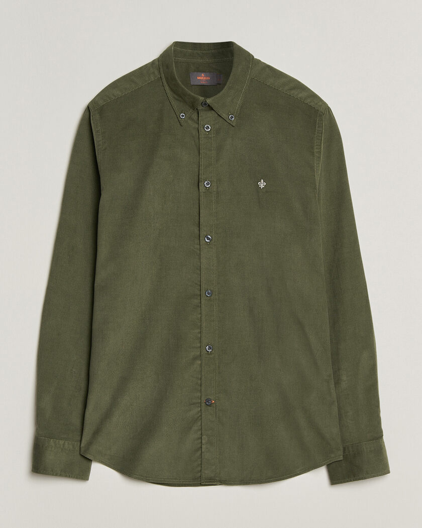 Morris Douglas Cord Shirt Olive – Groen