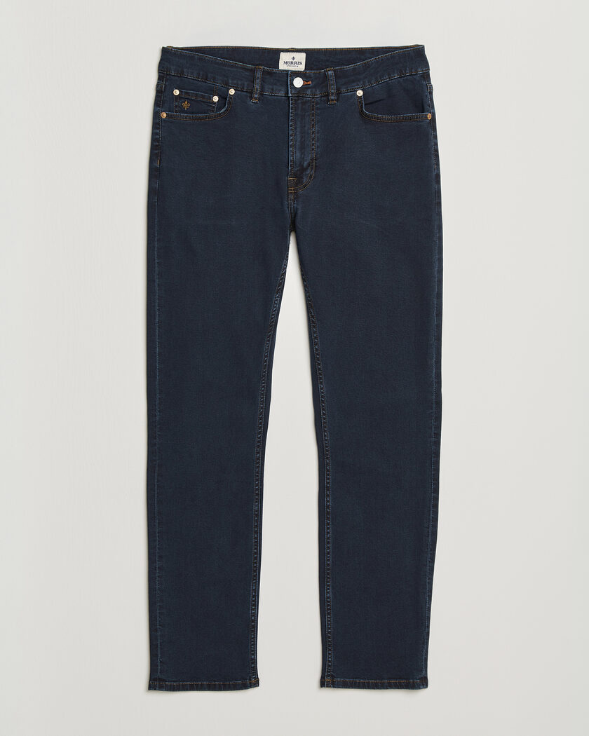 Morris Steve Satin Jeans Rinse Wash – Blauw