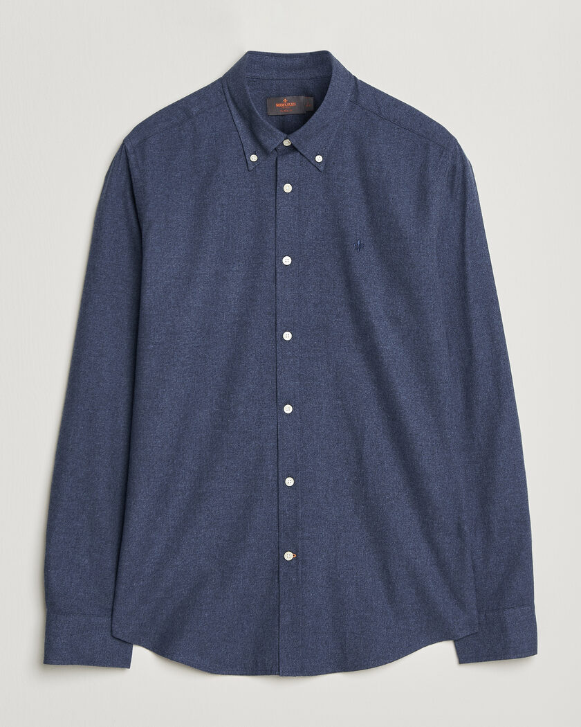 Morris Watts Flannel Shirt Navy – Blauw