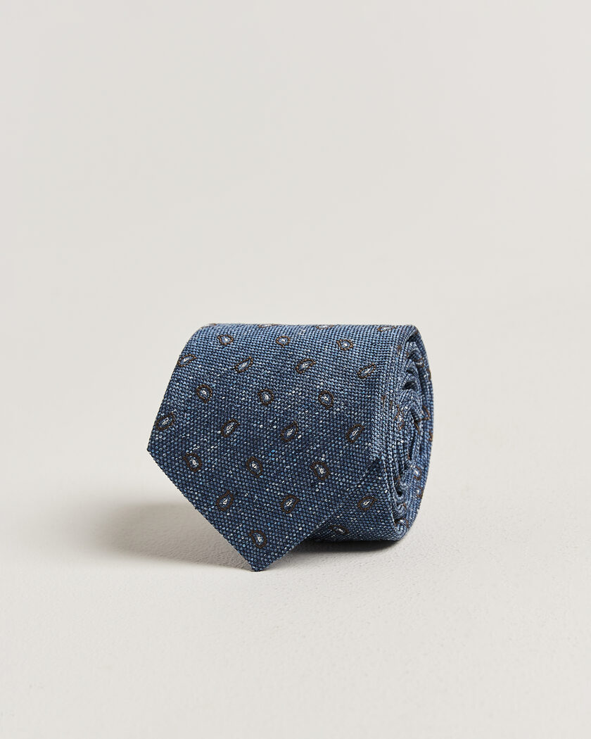Amanda Christensen Silk Bourette Paisley 8cm Tie Sky Blue – Bleu