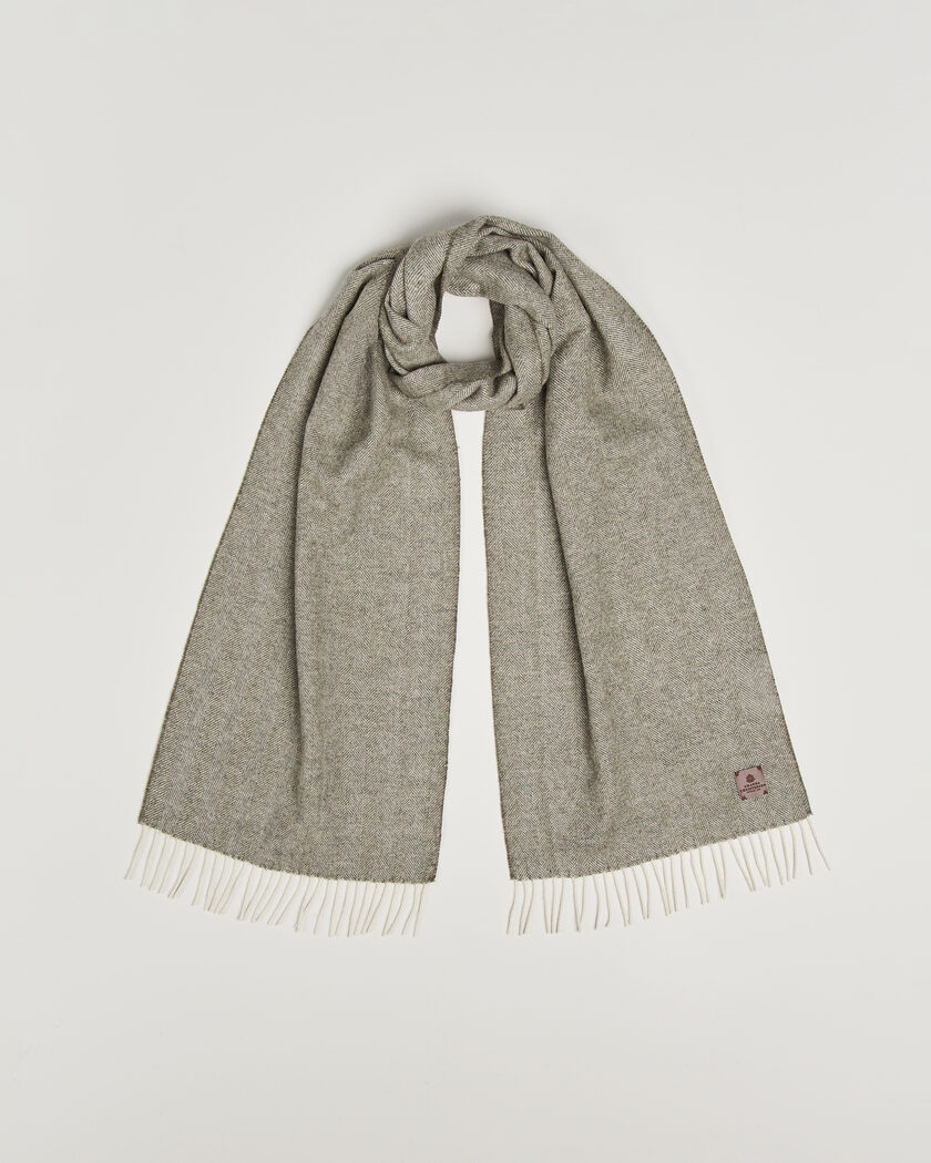 Amanda Christensen Wool Herringbone Scarf Green – Vert
