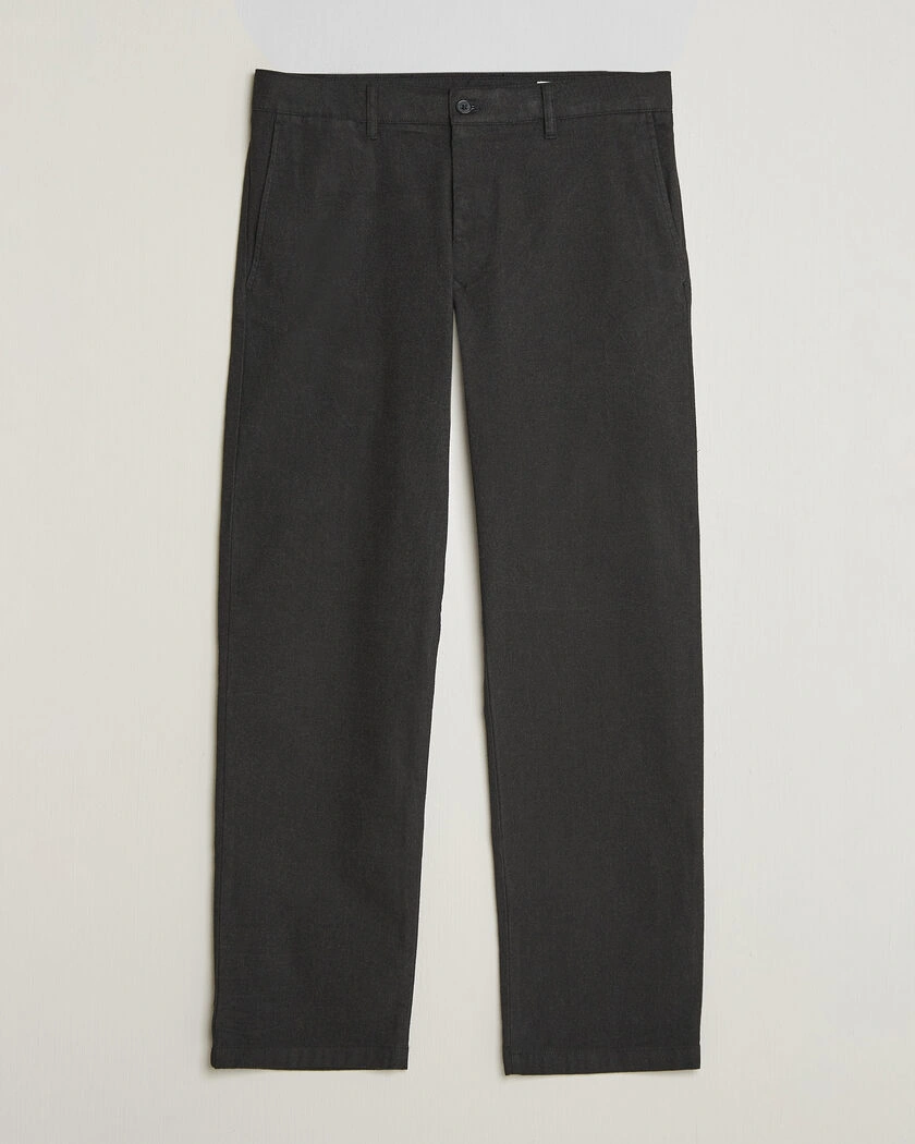 NN07 Aden Brushed Cotton Trousers Black Multi – Zwart