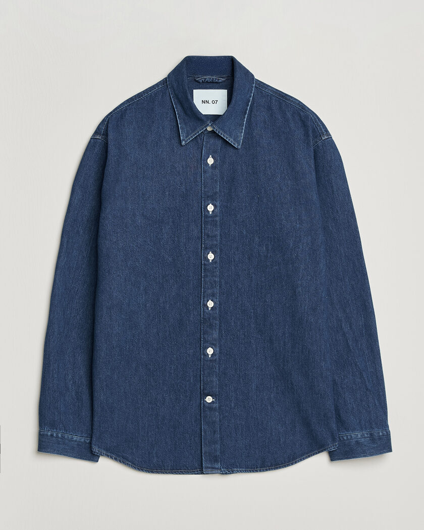 NN07 Casper Denim Overshirt Medium Indigo – Blauw