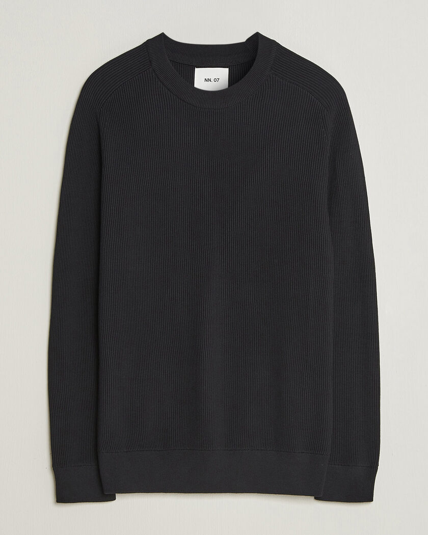 NN07 Kevin Cotton Knitted Sweater Black – Zwart