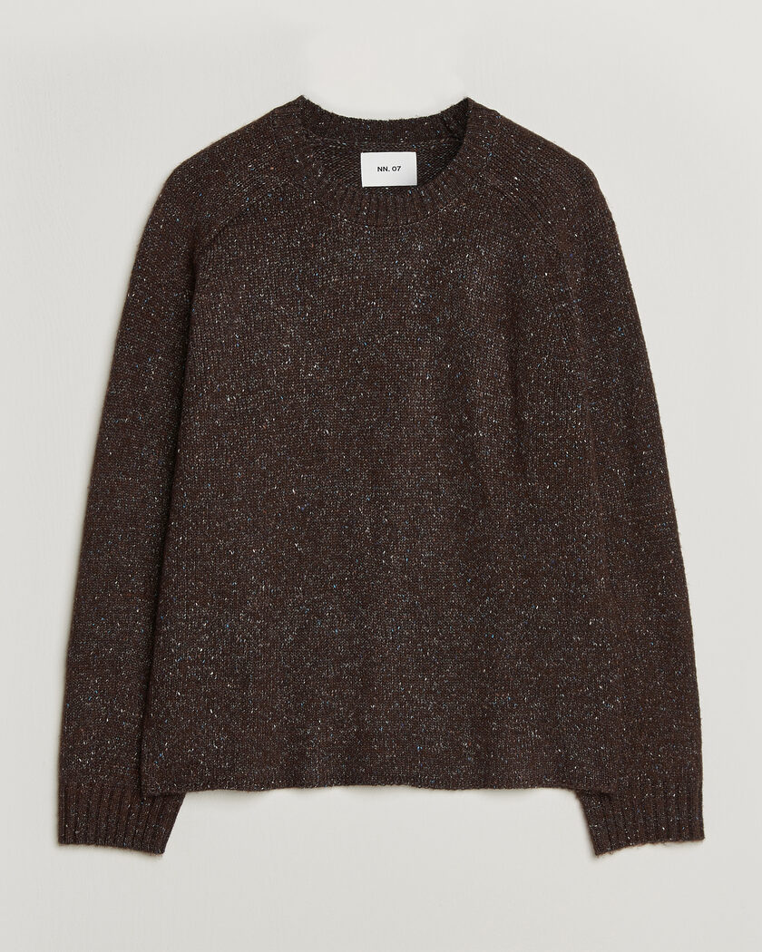 NN07 Jim Neps Wool Knitted Sweater Deep Truffle – Bruin