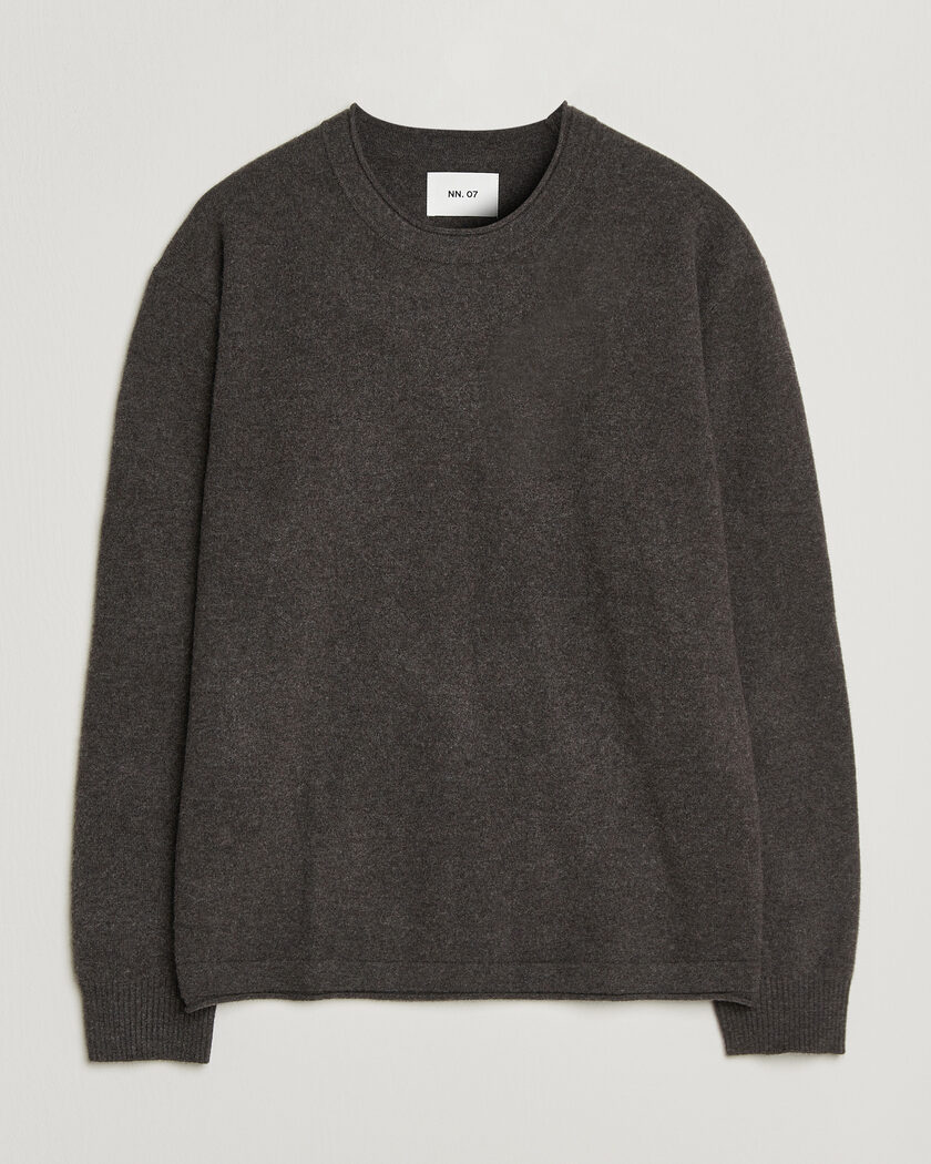 NN07 Sammy Wool Knitted Sweater Earth Melange – Bruin