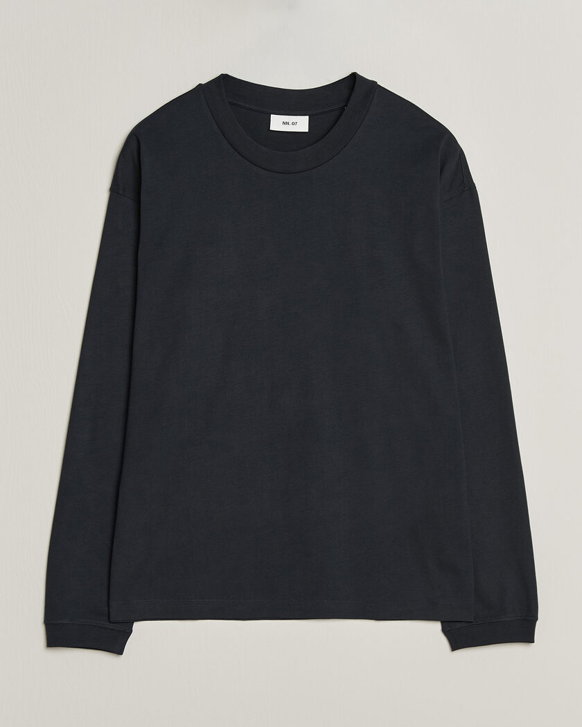 NN07 Lionel Suvin Cotton Long Sleeve T-Shirt Deep Navy – Bleu