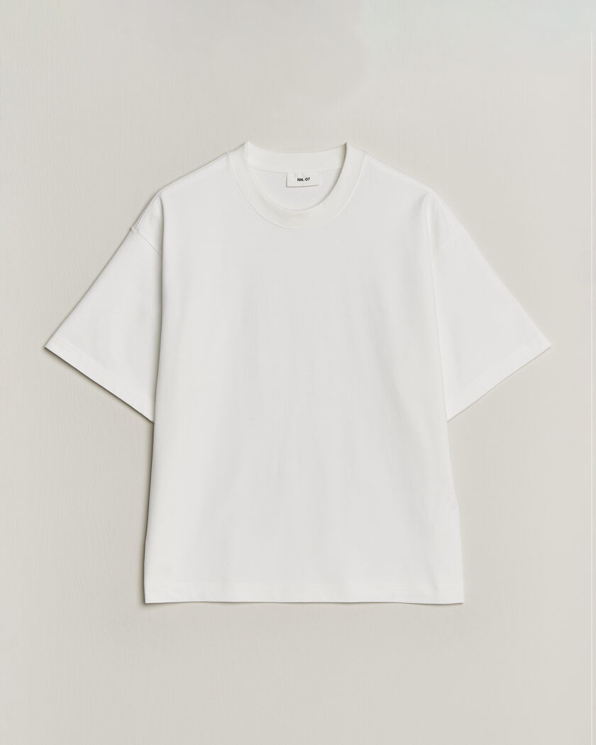 NN07 David Heavy Crew Neck T-Shirt White – Blanc