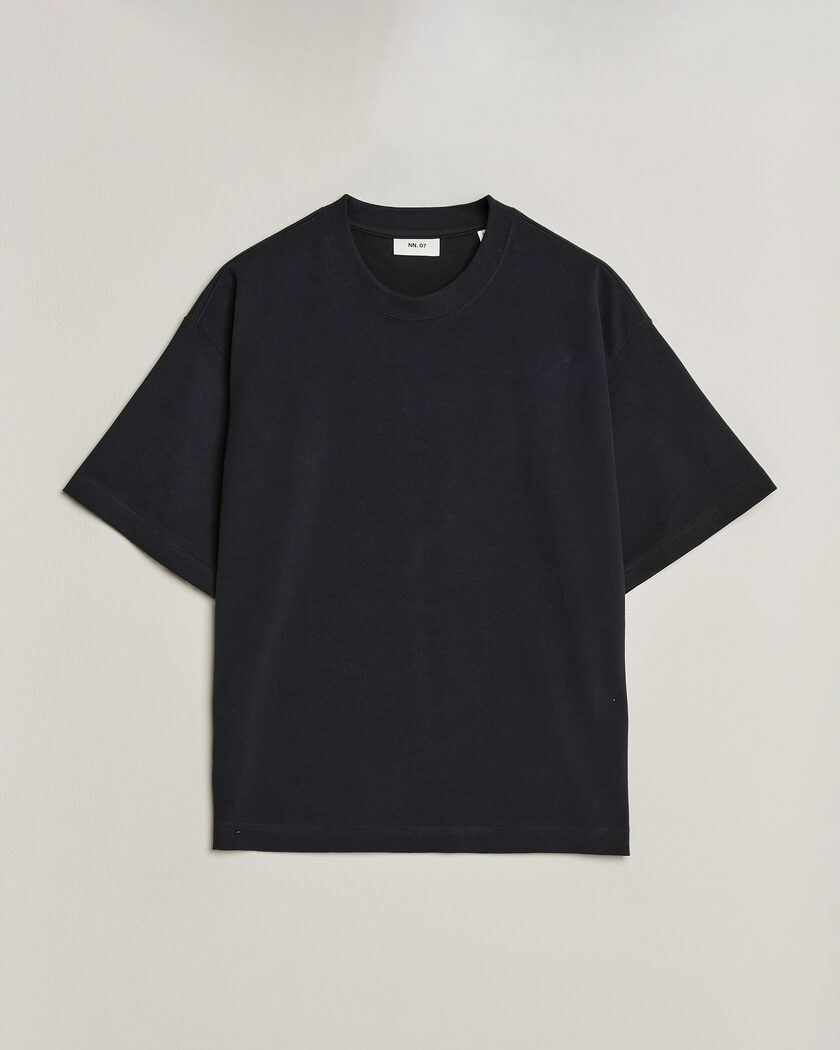 NN07 David Heavy Crew Neck T-Shirt Black – Noir