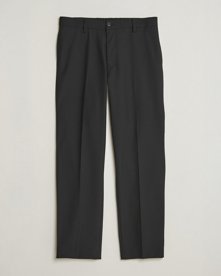NN07 Brendan Wool Drawstring Trousers Black – Noir
