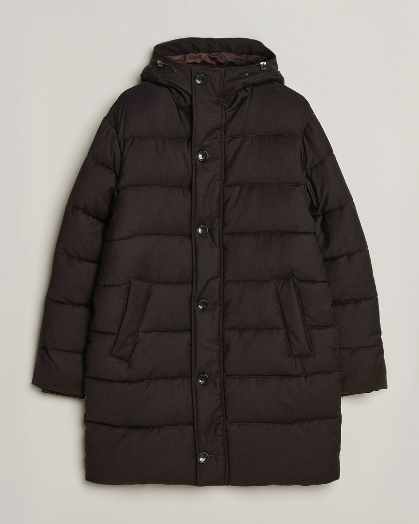 Oscar Jacobson Padded Flannel Parka Brown – Bruin