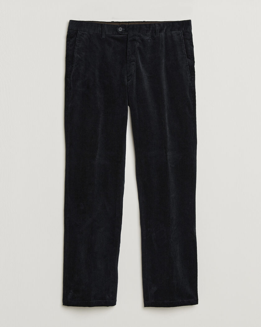 Oscar Jacobson Dandy Corduroy Trousers Navy – Blauw
