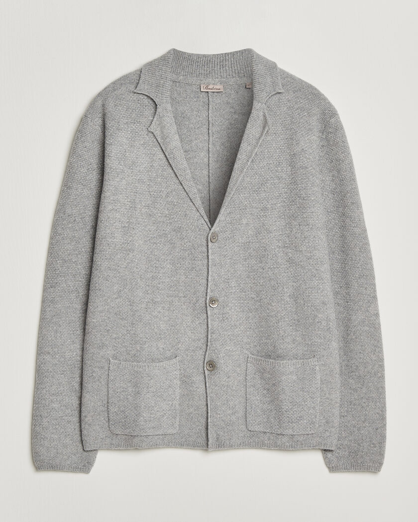 Stenströms Knitted Yak/Merino Cardigan Blazer Grey – Gris