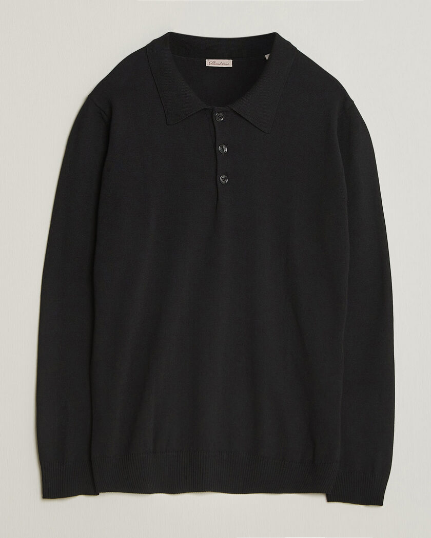Stenströms Merino Polo Black – Zwart
