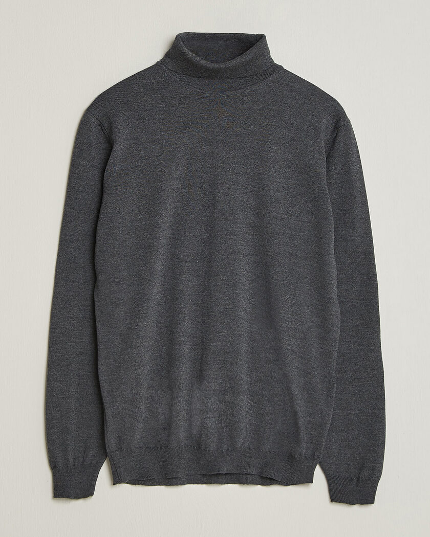 Stenströms Merino Rollneck Dark Grey – Grijs