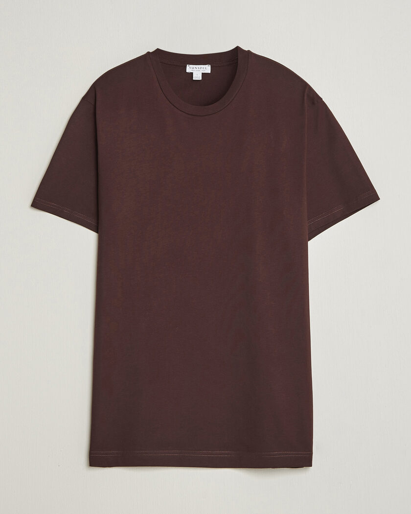 Sunspel Riviera Midweight T-Shirt Dark Brown – Bruin